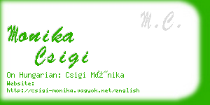 monika csigi business card